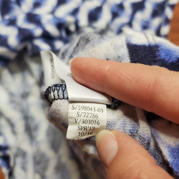 Athleta Breezy Tank Top S Blue Abstract Print Sleeveless Athleisure Women's - Picture 9 of 13